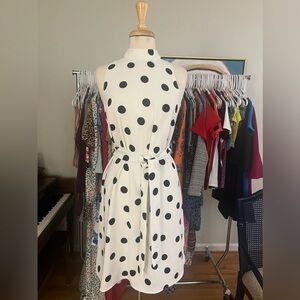 Black and White Polka Dot Ann Taylor Dress, Size Small